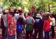 Augie Sexauer educating children about wildlife, Unexpected Wildlife Refuge photo