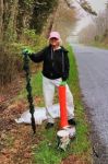 Volunteer Paula Dean, 2017 Annual Earth Day Cleanup, Unexpected Wildlife Refuge photo