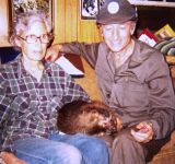 Refuge Founders Hope Sawyer Buyukmihci and Cavit Buyukmihci with Chopper the beaver