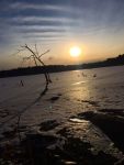 Main pond with frozen surface at sunset, Unexpected Wildlife Refuge photo