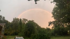 Rainbow over main pond